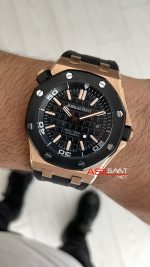 Audemars Piguet Royal Oak Offshore Diver Cup 15709TR Siyah Kadran 42mm Rose Replika Saat