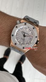 Audemars Piguet Royal Oak Offshore Diver Japan Limited Edition Gri Kadran 15711OI Rose 42mm Replika Saat