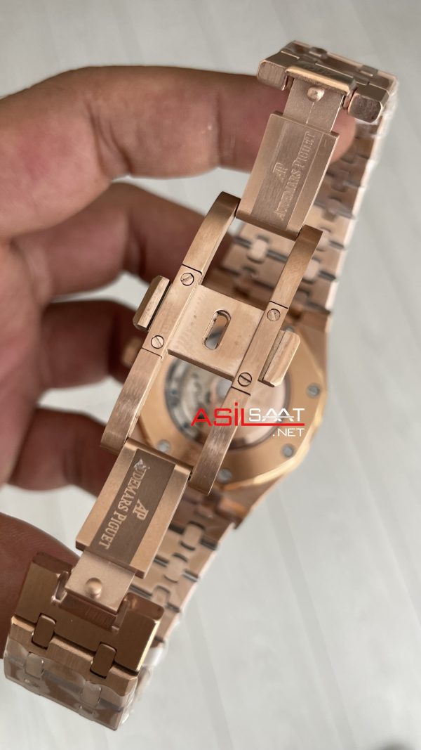 Audemars Piguet Royal Oak Siyah Kadran 15400OR Rose Replika Saat
