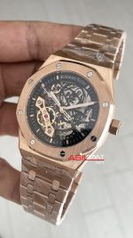 Audemars Piguet Royal Oak Skeleton 15407OR Double Balance iskelet Rose Replika Saat