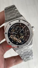 Audemars Piguet Royal Oak Skeleton 15407ST Double Balance iskelet Silver Replika Saat