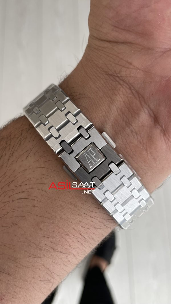 Audemars Piguet Royal Oak Skeleton 15407ST Double Balance iskelet Silver Replika Saat