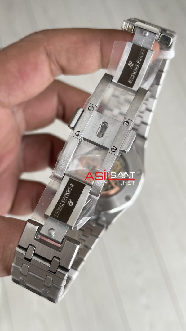 Audemars Piguet Royal Oak Skeleton 15407ST Double Balance iskelet Silver Replika Saat