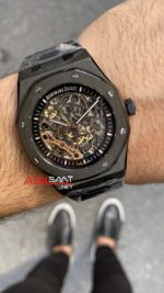 Audemars Piguet Royal Oak Skeleton 15416CE Black PVD Replika Saat