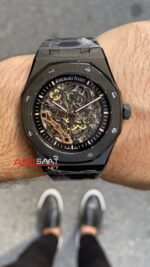 Audemars Piguet Royal Oak Skeleton 15416CE Black PVD Replika Saat