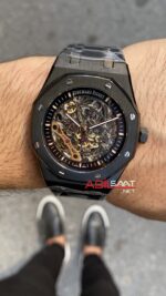 Audemars Piguet Royal Oak Skeleton 15416CE Black PVD Replika Saat