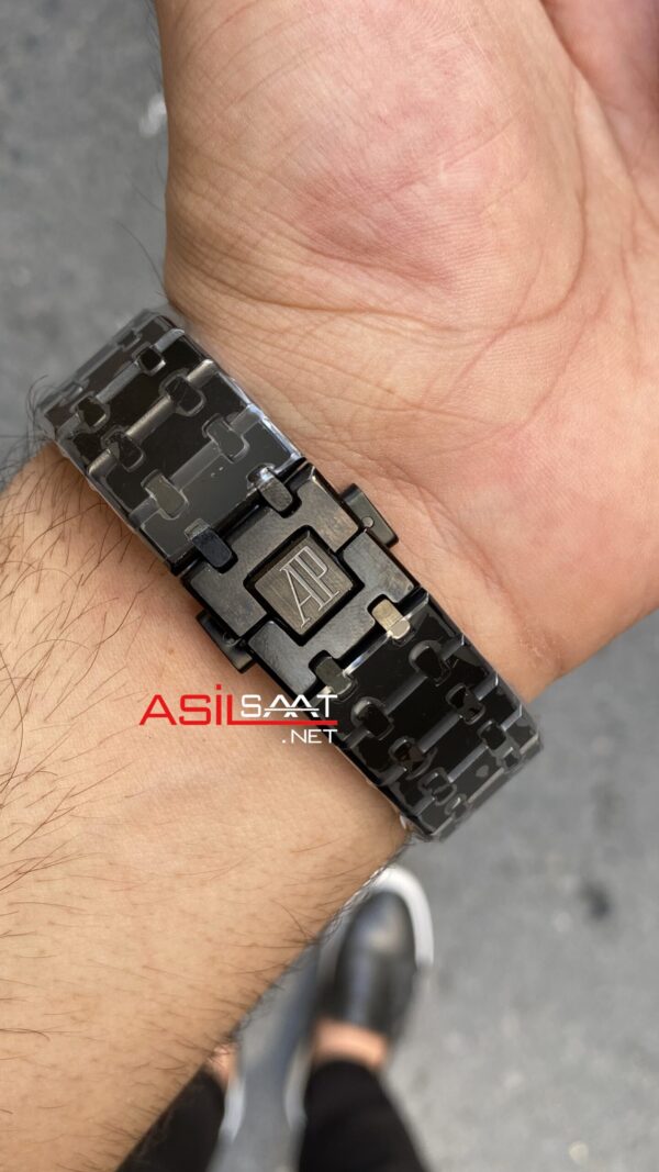 Audemars Piguet Royal Oak Skeleton 15416CE Black PVD Replika Saat