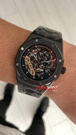Audemars Piguet Royal Oak Skeleton 15416CE Double Balance iskelet Black Pvd Replika Saat