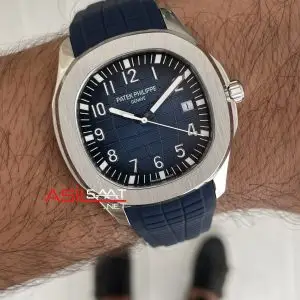 Patek Philippe Aquanaut Mavi Kadran 5168G Silver 40 mm Replika Saat