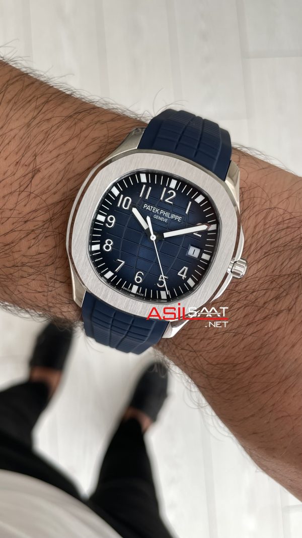 Patek Philippe Aquanaut Mavi Kadran 5168G Silver 40 mm Replika Saat