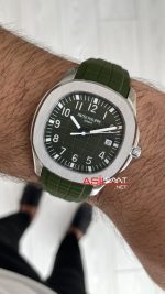Patek Philippe Aquanaut Yeşil Kadran 5168G Silver 40 mm Replika Saat