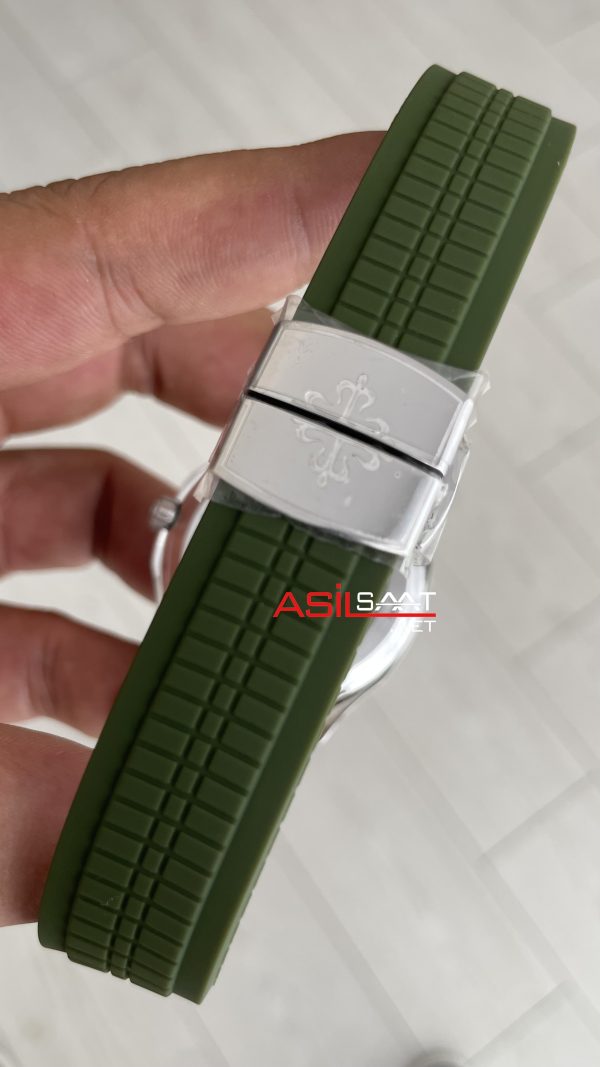 Patek Philippe Aquanaut Yeşil Kadran 5168G Silver 40 mm Replika Saat Patek Philippe Aquanaut Yeşil Kadran 5168G Silver 40 mm Replika Saat