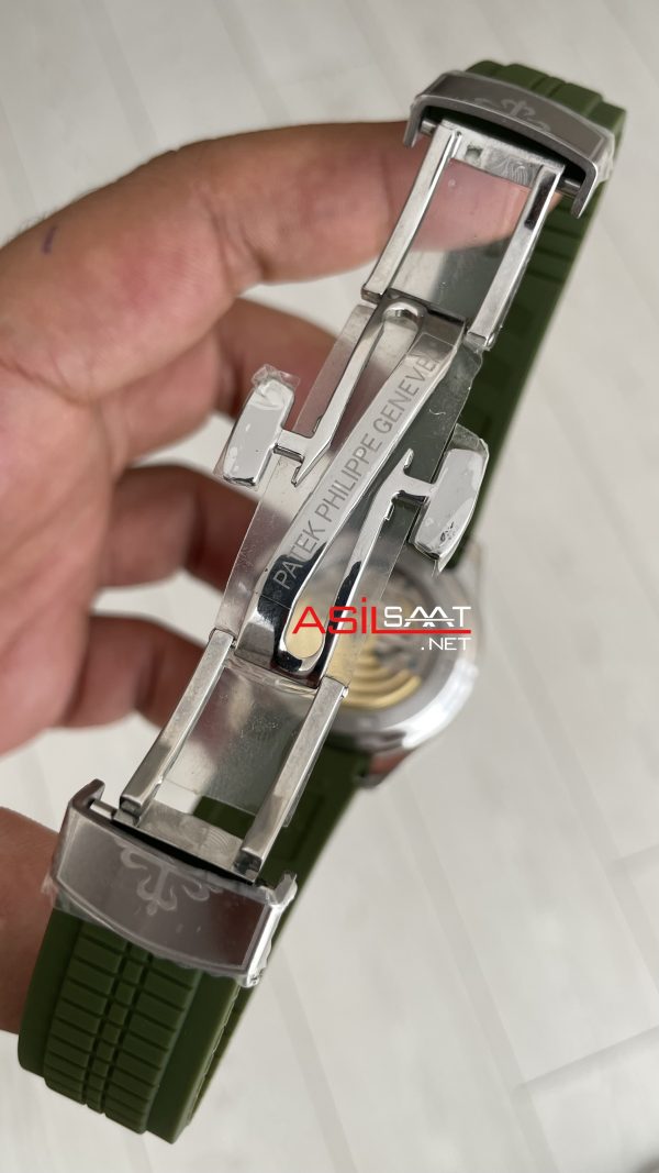 Patek Philippe Aquanaut Yeşil Kadran 5168G Silver 40 mm Replika Saat Patek Philippe Aquanaut Yeşil Kadran 5168G Silver 40 mm Replika Saat