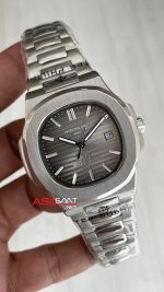 Patek Philippe Nautilus 40th Year Anniversary 5711 Gri Kadran 40 mm Silver Replika Saat