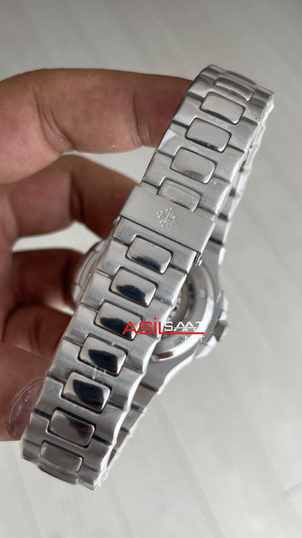 Patek Philippe Nautilus 40th Year Anniversary Platinum Blue 40 mm 5711 Silver 40. Yıla Özel Mavi Kadran Replika Saat