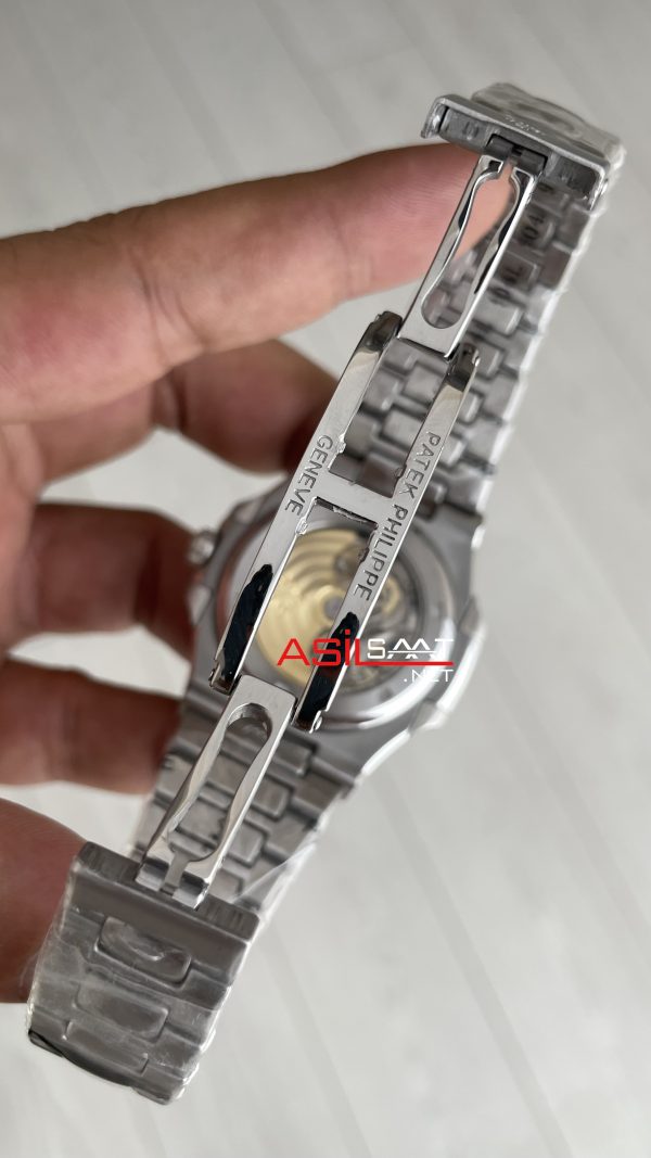 Patek Philippe Nautilus 40th Year Anniversary Platinum Blue 40 mm 5711 Silver 40. Yıla Özel Mavi Kadran Replika Saat