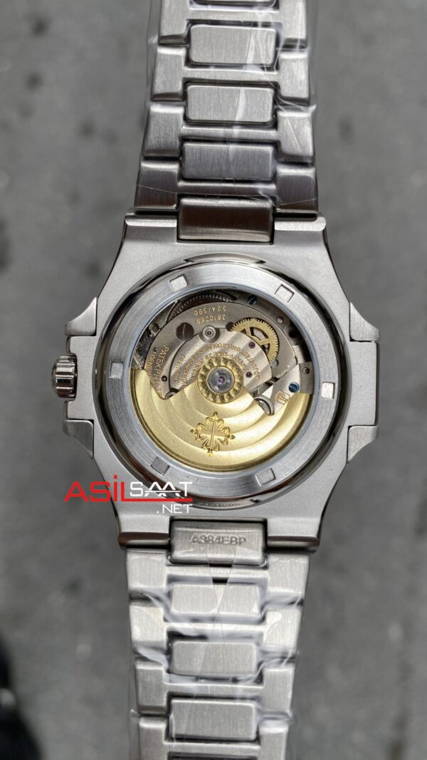 Patek Philippe Nautilus Diamond Siyah Kadran 40 mm 5711/1G Silver Replika Saat PPNA050 Patek Philippe Nautilus Diamond Siyah Kadran 40 mm 5711/1G Silver Replika Saat PPNA050