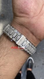 Patek Philippe Nautilus Diamond Siyah Kadran 40 mm 5711/1G Silver Replika Saat PPNA050