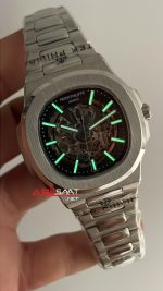 Patek Philippe Nautilus İskelet 5711 Silver 40 mm Skeleton Replika Saat