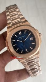 Patek Philippe Nautilus Mavi Kadran 5711 Rose 40 mm Replika Saat