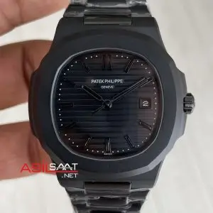 Patek Philippe Nautilus Siyah Kadran 5711 PVD Black 40 mm Replika Saat