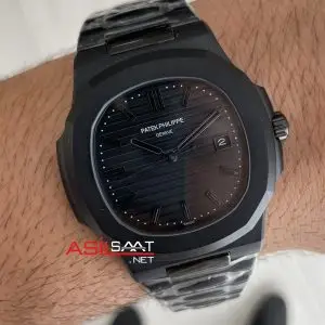 Patek Philippe Nautilus Siyah Kadran 5711 PVD Black 40 mm Replika Saat