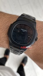 Patek Philippe Nautilus Siyah Kadran 5711 PVD Black 40 mm Replika Saat