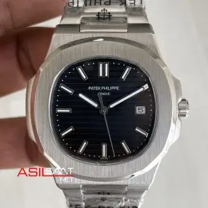 Patek Philippe Nautilus Siyah Kadran 5711 Silver 40 mm Replika Saat