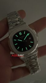 Patek Philippe Nautilus Siyah Kadran 5711 Silver 40 mm Replika Saat