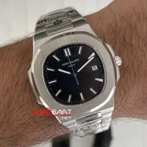 Patek Philippe Nautilus Siyah Kadran 5711 Silver 40 mm Replika Saat