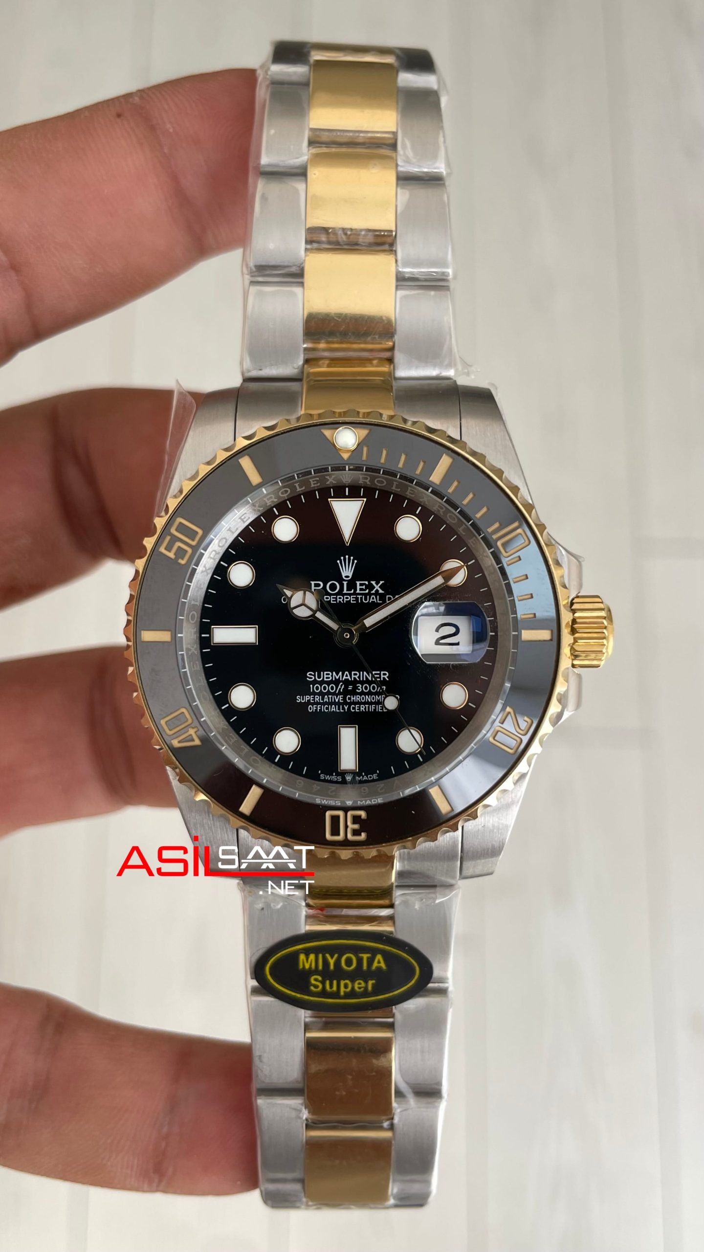 Rolex Submariner Date 126613LN Two Tone Gold Siyah Kadran 41mm Super Miyota Replika Saat Rolex Submariner Date 126613LN Two Tone Gold Siyah Kadran 41mm Super Miyota Replika Saat