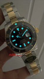 Rolex Submariner Date 126613LN Two Tone Gold Siyah Kadran 41mm Super Miyota Replika Saat