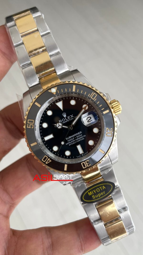 Rolex Submariner Date 126613LN Two Tone Gold Siyah Kadran 41mm Super Miyota Replika Saat Rolex Submariner Date 126613LN Two Tone Gold Siyah Kadran 41mm Super Miyota Replika Saat