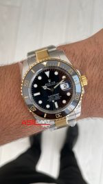 Rolex Submariner Date 126613LN Two Tone Gold Siyah Kadran 41mm Super Miyota Replika Saat