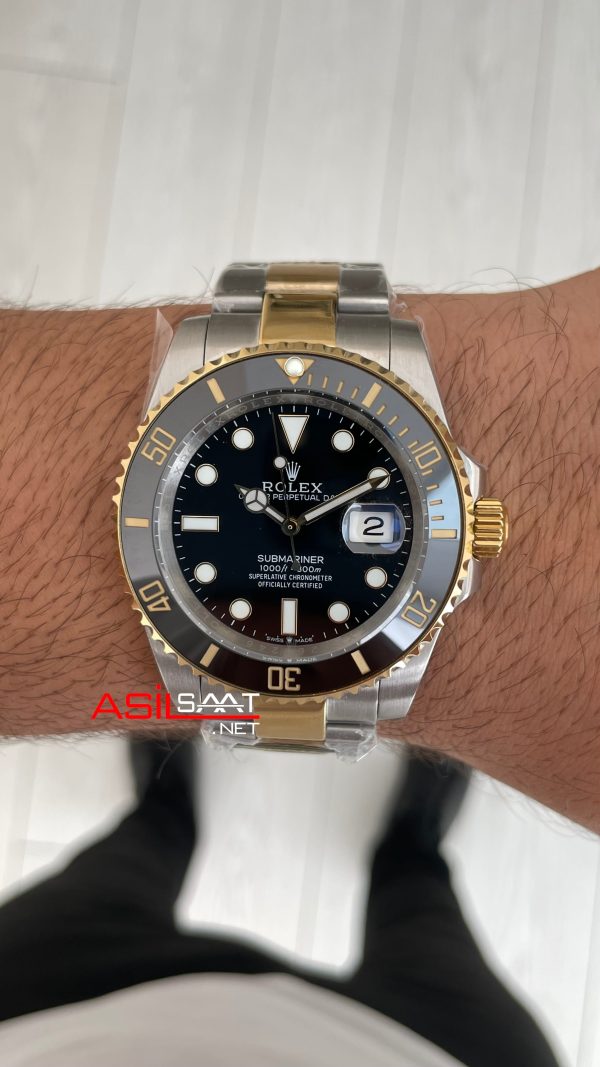 Rolex Submariner Date 126613LN Two Tone Gold Siyah Kadran 41mm Super Miyota Replika Saat Rolex Submariner Date 126613LN Two Tone Gold Siyah Kadran 41mm Super Miyota Replika Saat