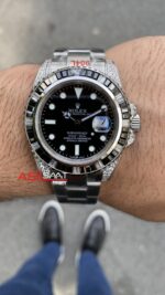 Rolex Submariner Date Diamond 41 mm 126610 Silver Replika Saat ROLS019
