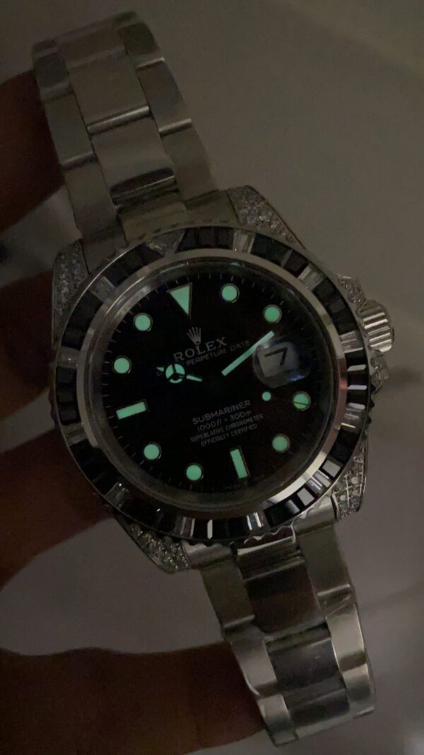 Rolex Submariner Date Diamond 41 mm 126610 Silver Replika Saat ROLS019 Rolex Submariner Date Diamond 41 mm 126610 Silver Replika Saat ROLS019