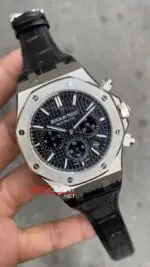 Audemars Piguet Royal Oak Chronograph 41 mm Kadran Siyah 26320ST Leather Replika Saat APR070