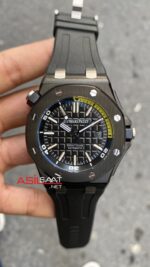 Audemars Piguet Royal Oak Offshore Ceramic Diver Siyah Kadran 42 mm 15707CE.OO.A002CA.01 Black Replika Saat APOD005