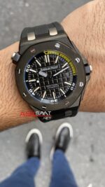 Audemars Piguet Royal Oak Offshore Ceramic Diver Siyah Kadran 42 mm 15707CE.OO.A002CA.01 Black Replika Saat APOD005