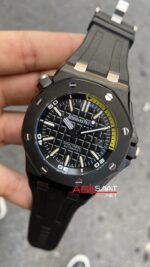 Audemars Piguet Royal Oak Offshore Ceramic Diver Siyah Kadran 42 mm 15707CE.OO.A002CA.01 Black Replika Saat APOD005