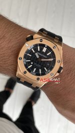 Audemars Piguet Royal Oak Offshore Diver Siyah Kadran 15340OR Rosegold 42mm Replika Saat