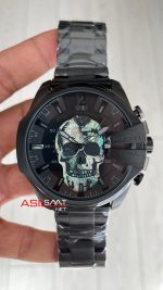 Diesel DZ4582 Skull Mega Chief Black PVD 48mm Erkek Kol Saati