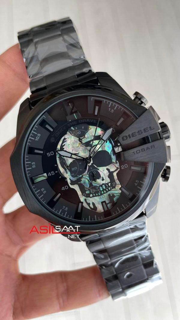 Diesel DZ4582 Skull Mega Chief Black PVD 48mm Erkek Kol Saati Diesel DZ4582 Skull Mega Chief Black PVD 48mm Erkek Kol Saati