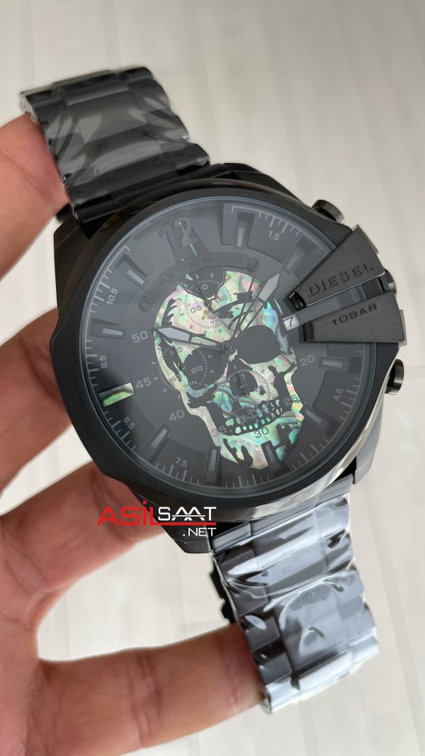 Diesel DZ4582 Skull Mega Chief Black PVD 48mm Erkek Kol Saati Diesel DZ4582 Skull Mega Chief Black PVD 48mm Erkek Kol Saati