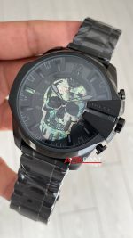 Diesel DZ4582 Skull Mega Chief Black PVD 48mm Erkek Kol Saati