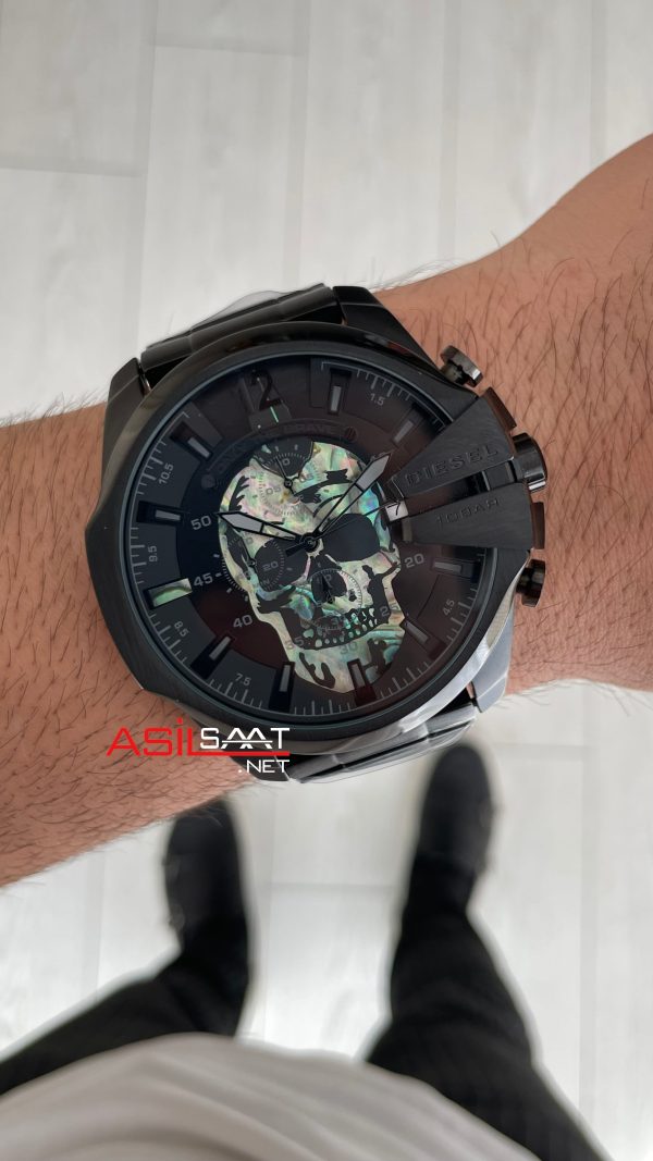 Diesel DZ4582 Skull Mega Chief Black PVD 48mm Erkek Kol Saati Diesel DZ4582 Skull Mega Chief Black PVD 48mm Erkek Kol Saati