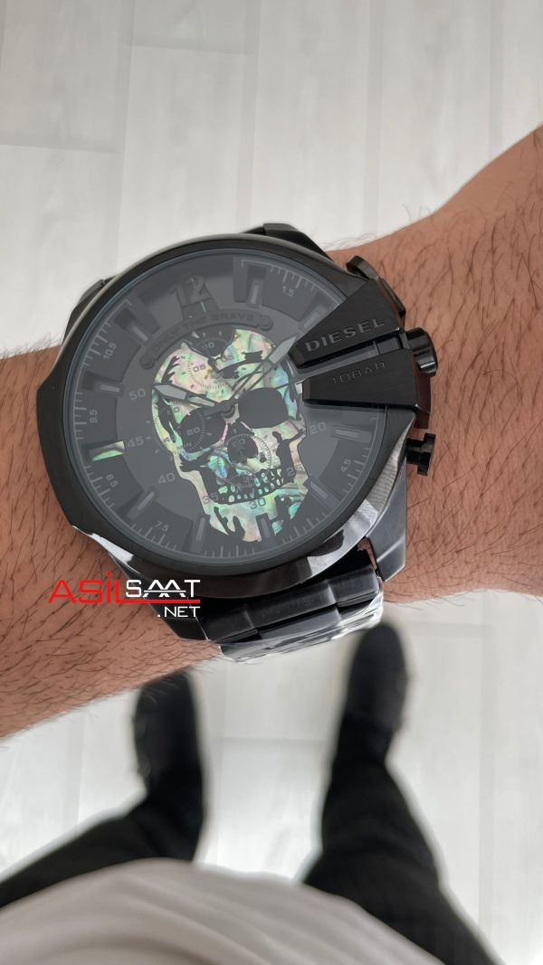 Diesel DZ4582 Skull Mega Chief Black PVD 48mm Erkek Kol Saati Diesel DZ4582 Skull Mega Chief Black PVD 48mm Erkek Kol Saati