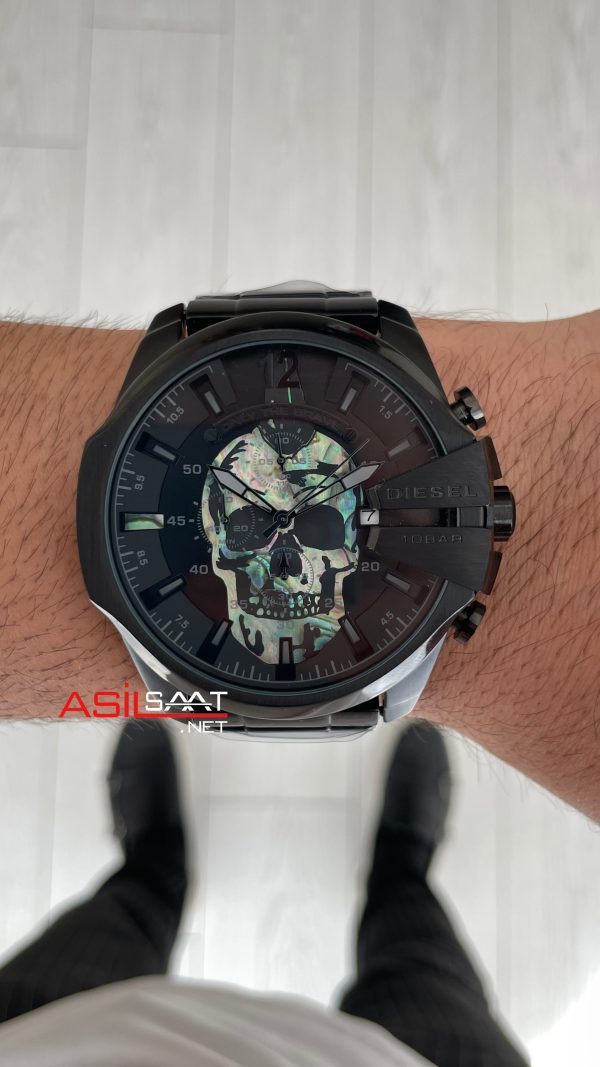 Diesel DZ4582 Skull Mega Chief Black PVD 48mm Erkek Kol Saati Diesel DZ4582 Skull Mega Chief Black PVD 48mm Erkek Kol Saati
