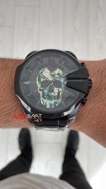 Diesel DZ4582 Skull Mega Chief Black PVD 48mm Erkek Kol Saati